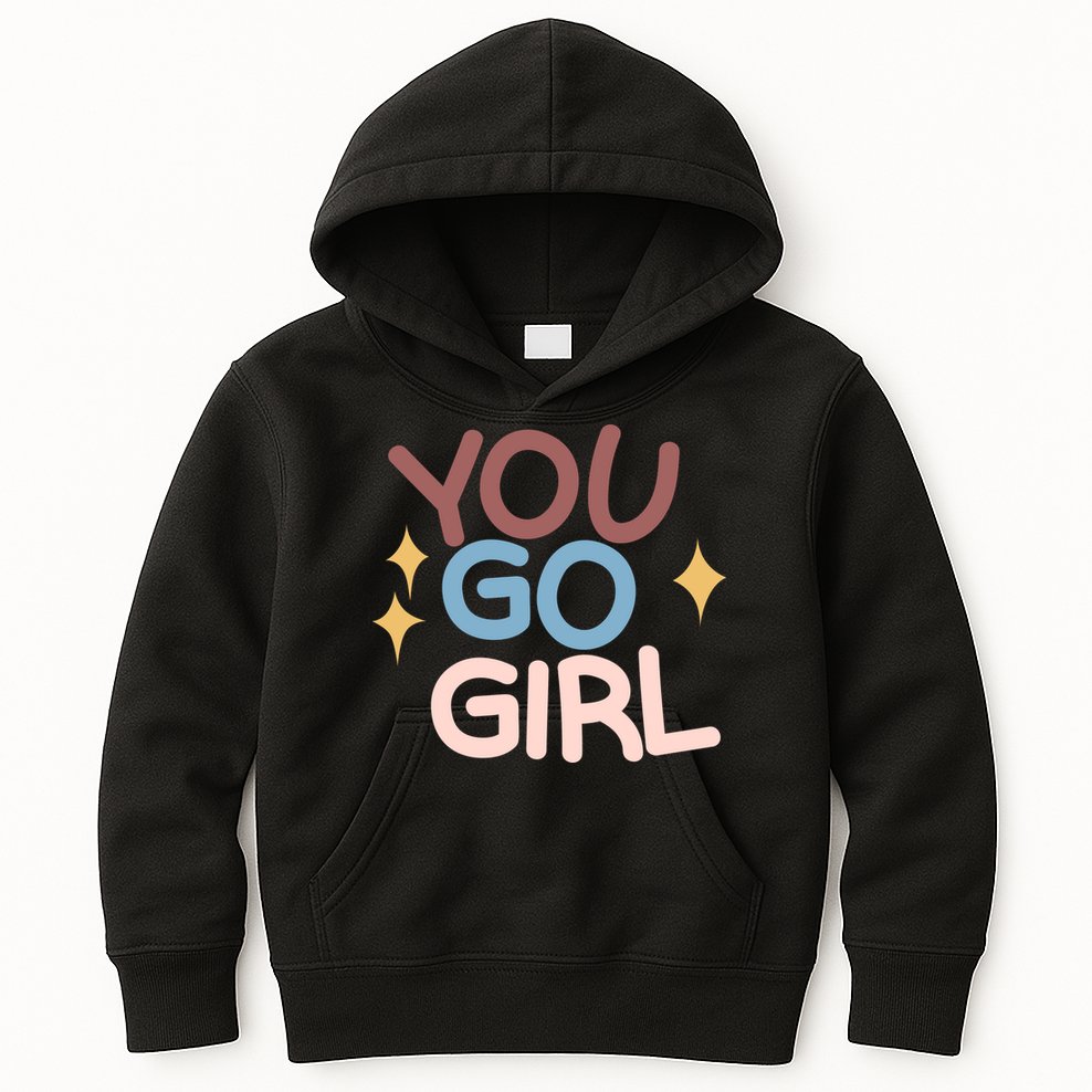 You Go Girl Retro Kids Hoodie