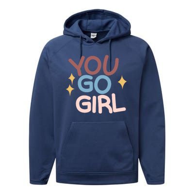 You Go Girl Retro Performance Fleece Hoodie