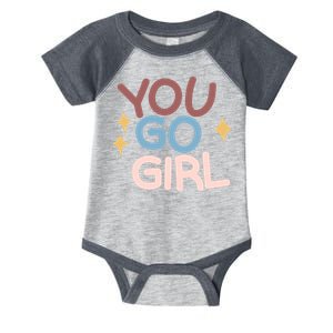 You Go Girl Retro Infant Baby Jersey Bodysuit