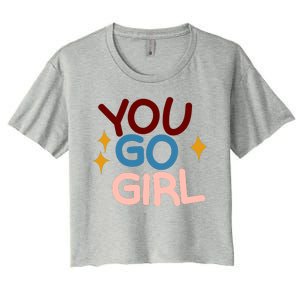 You Go Girl Retro Women's Crop Top Tee