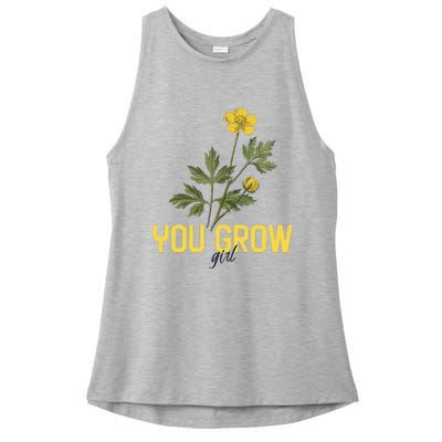 You Grow Girl Gardening And Flower Ladies PosiCharge Tri-Blend Wicking Tank