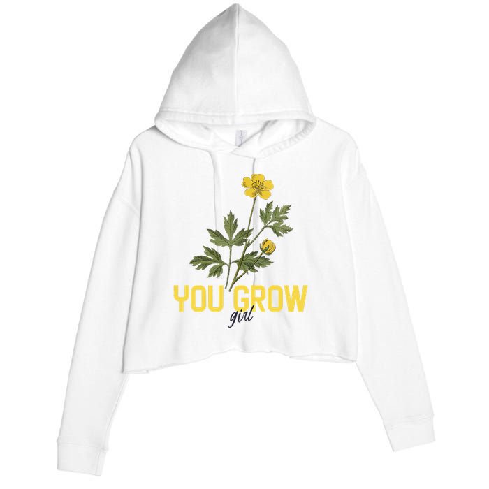 You Grow Girl Gardening And Flower Crop Fleece Hoodie