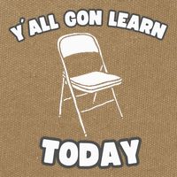 YAll Gon Learn Today Folding Chair Alabama River Cotton Canvas Backpack