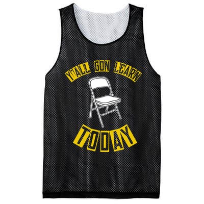 Yall Gon Learn Today Funny Folding Chair Mesh Reversible Basketball Jersey Tank
