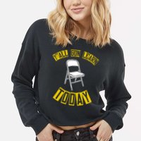 Yall Gon Learn Today Funny Folding Chair Cropped Pullover Crew