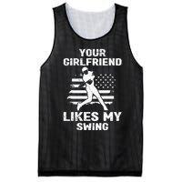 Your Girlfriend Likes My Swing Funny Baseball For Men And Children Mesh Reversible Basketball Jersey Tank