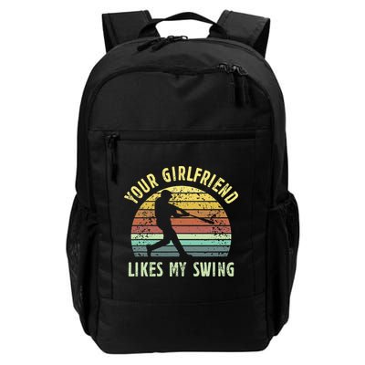 Your Girlfriend Likes My Swing Funny Baseball Backpack