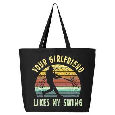 Your Girlfriend Likes My Swing Funny Baseball 25L Jumbo Tote