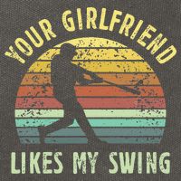 Your Girlfriend Likes My Swing Funny Baseball Cotton Canvas Backpack