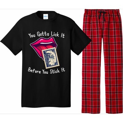 You Gotta Lick It Before You Stick It Funny Adult Joke Pajama Set