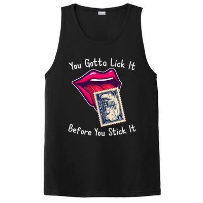 You Gotta Lick It Before You Stick It Funny Adult Joke PosiCharge Competitor Tank