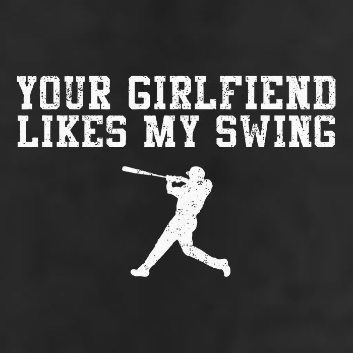 Your Girlfriend Likes My Swing Funny Baseball 7 Panel Mesh Trucker Snapback Hat
