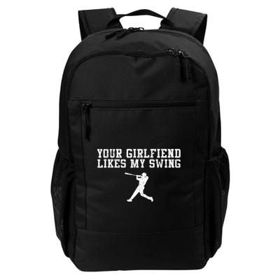 Your Girlfriend Likes My Swing Funny Baseball Backpack