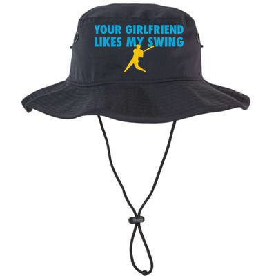 Your Girlfriend Likes My Swing Baseball Lover Bucket Hat