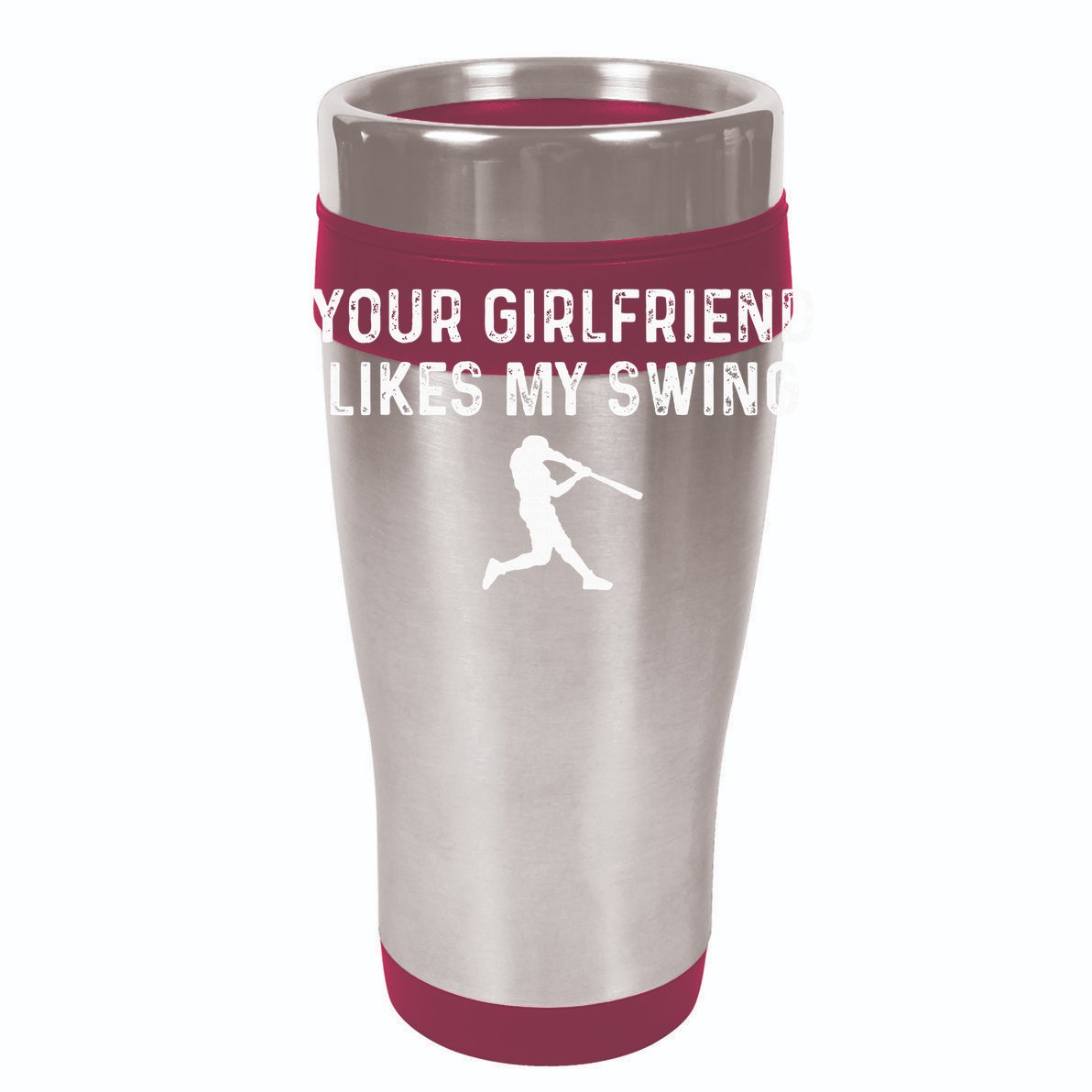 Your Girlfriend Likes My Swing Funny Baseball 16 in Basic Backpack