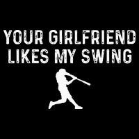 Your Girlfriend Likes My Swing Funny Baseball 16 in Basic Backpack