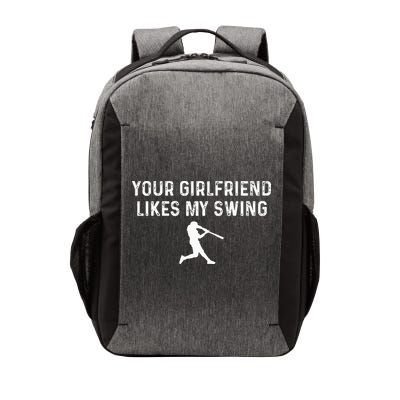 Your Girlfriend Likes My Swing Funny Baseball Vector Backpack