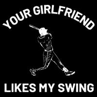 Your Girlfriend Likes My Swing Funny Baseball Humor 16 in Basic Backpack