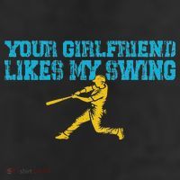 Your Girlfriend Likes My Swing 7 Panel Mesh Trucker Snapback Hat