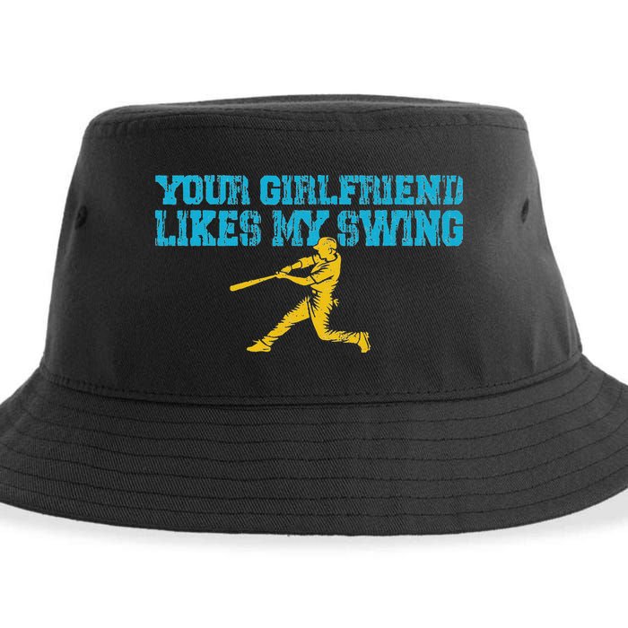 Your Girlfriend Likes My Swing Sustainable Bucket Hat