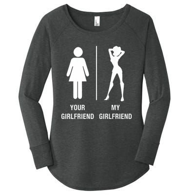 Your Girlfriend My Girlfriend Sexy Hot Bae Women's Perfect Tri Tunic Long Sleeve Shirt