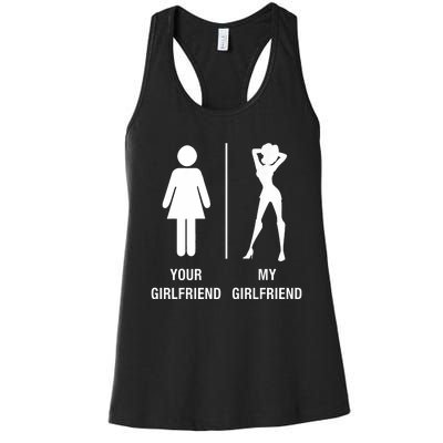 Your Girlfriend My Girlfriend Sexy Hot Bae Women's Racerback Tank