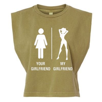 Your Girlfriend My Girlfriend Sexy Hot Bae Garment-Dyed Women's Muscle Tee