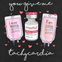 You Give Me Tachycardia Valentines Day Nurse 7 Panel Mesh Trucker Snapback Hat