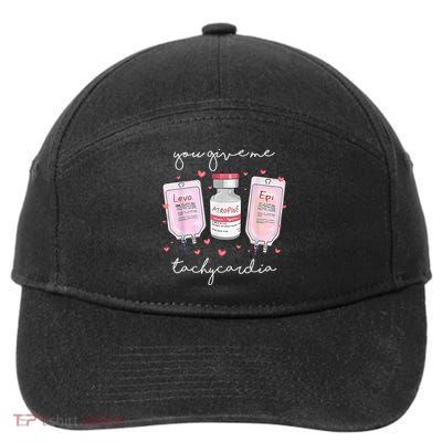 You Give Me Tachycardia Valentines Day Nurse 7-Panel Snapback Hat