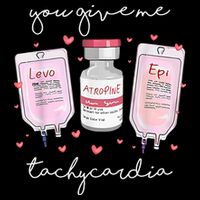 You Give Me Tachycardia Valentines Day Nurse 16 in Basic Backpack