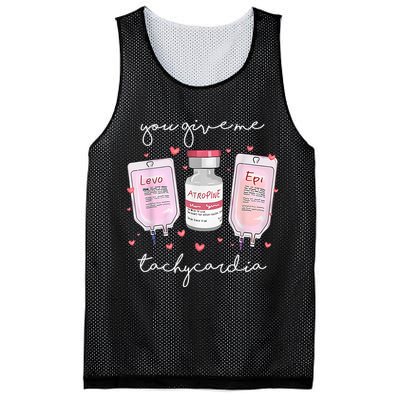 You Give Me Tachycardia Valentines Day Nurse Mesh Reversible Basketball Jersey Tank