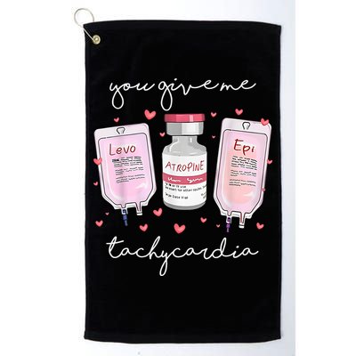 You Give Me Tachycardia Valentines Day Nurse Golf Towel