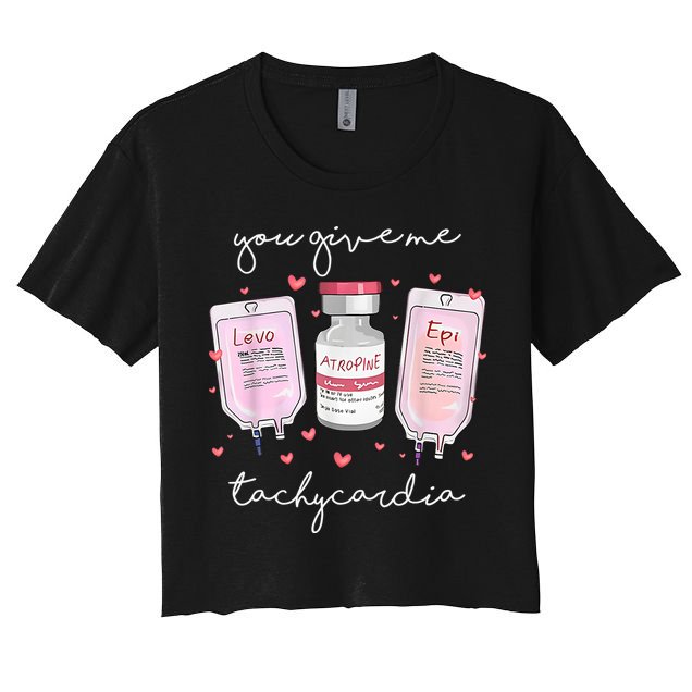 You Give Me Tachycardia Valentines Day Nurse Crop Top