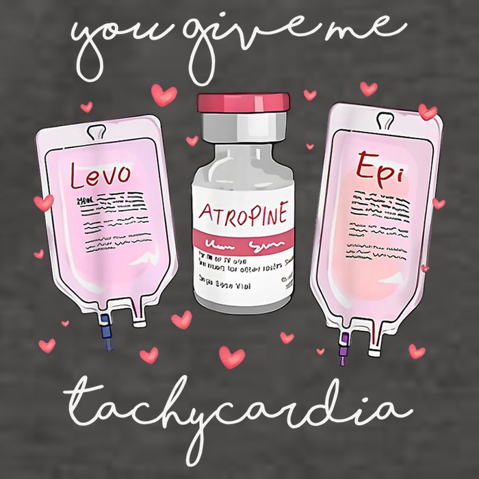 You Give Me Tachycardia Valentines Day Nurse Vector Backpack