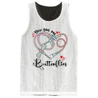 You Give Me Butterflies Phlebotomist Nurse Medical Lab Assistant Tech Lab Week Mesh Reversible Basketball Jersey Tank