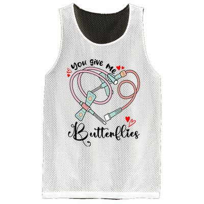 You Give Me Butterflies Phlebotomist Nurse Medical Lab Assistant Tech Lab Week Mesh Reversible Basketball Jersey Tank