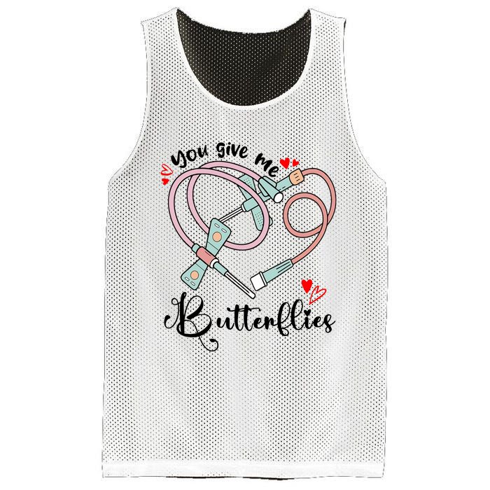 You Give Me Butterflies Phlebotomist Nurse Medical Lab Assistant Tech Lab Week Mesh Reversible Basketball Jersey Tank