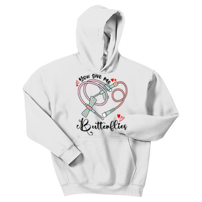 You Give Me Butterflies Phlebotomist Nurse Medical Lab Assistant Tech Lab Week Kids Hoodie