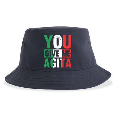 You Give Me Agita Funny Italian Saying Sustainable Bucket Hat