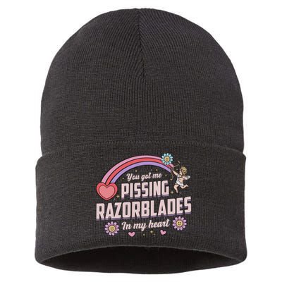 You Got Me Pissing Razorblades In My Heart Sustainable Knit Beanie