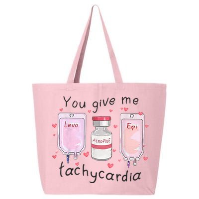 You Give Me Tachycardia Funny ICU Nurse Valentines Day 25L Jumbo Tote