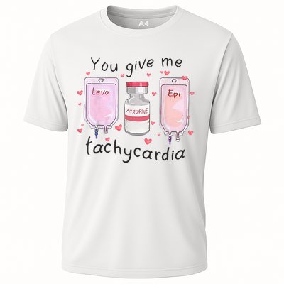 You Give Me Tachycardia Funny ICU Nurse Valentines Day Performance Shirt