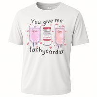 You Give Me Tachycardia Funny ICU Nurse Valentines Day Cooling Performance Crew T-Shirt