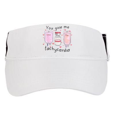 You Give Me Tachycardia Funny ICU Nurse Valentines Day Adult Drive Performance Visor