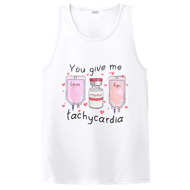 You Give Me Tachycardia Funny ICU Nurse Valentines Day PosiCharge Competitor Tank
