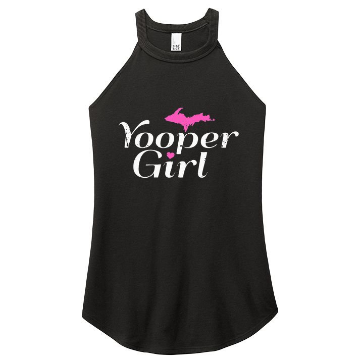 Yooper Girl Michigan Upper Peninsula Midwest Roots Women's Perfect Tri Rocker Tank