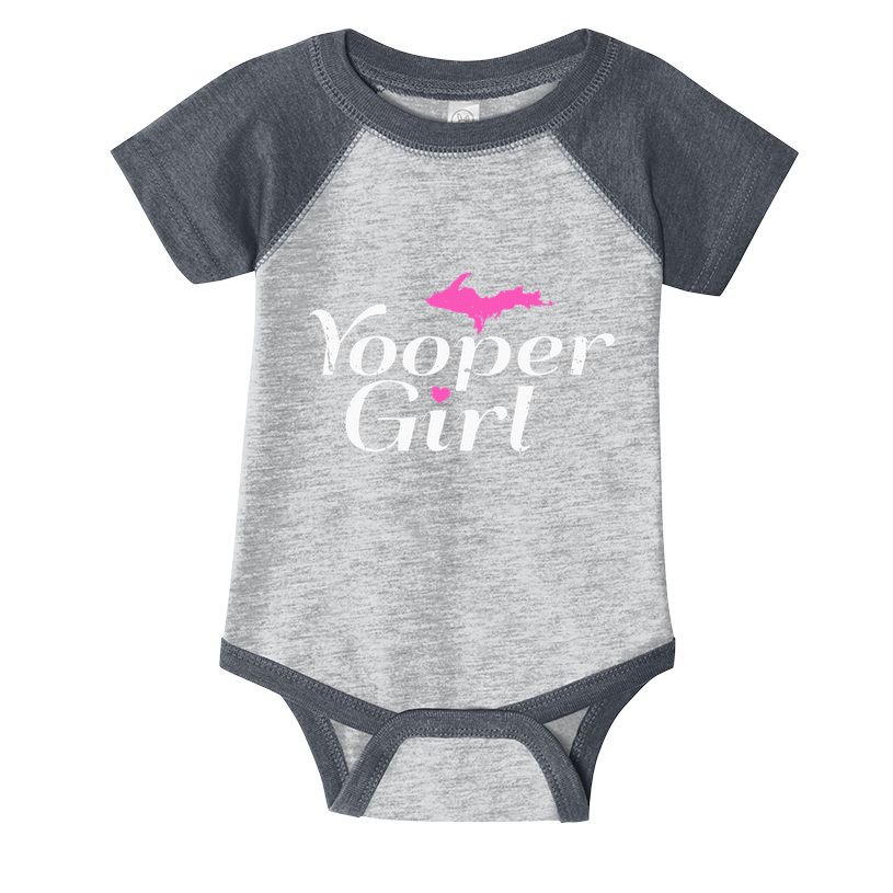 Yooper Girl Michigan Upper Peninsula Midwest Roots Infant Baby Jersey Bodysuit