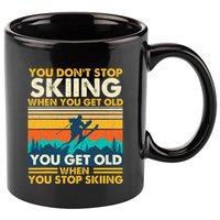 You Get Old When You Stop Skiing Winter Sports Lover Skier 11oz C Handle Ceramic Mug