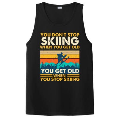 You Get Old When You Stop Skiing Winter Sports Lover Skier PosiCharge Competitor Tank