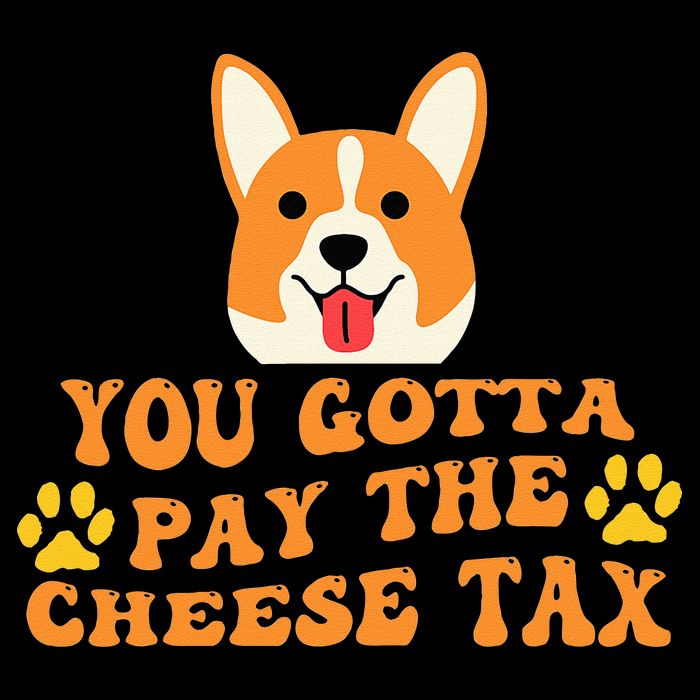 You Gotta Pay The Cheese Tax Funny Dog Meme 16 in Basic Backpack